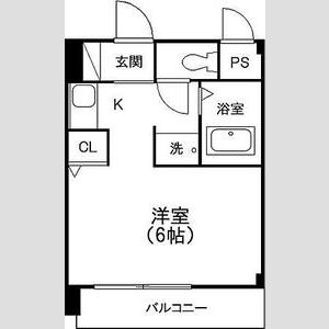 1K 間取り図
