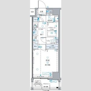 1K 間取り図
