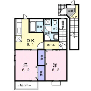2DK 間取り図