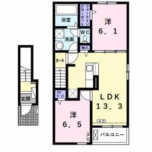 2LDK 間取り図