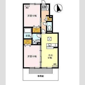 2DK 間取り図