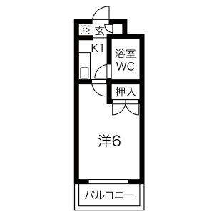 1K 間取り図