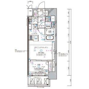 1DK 間取り図