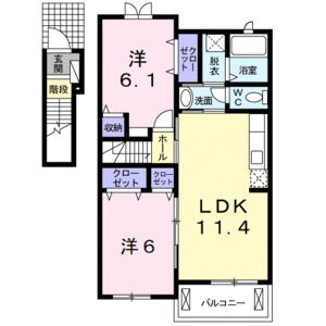 2LDK 間取り図