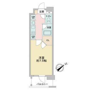 1K 間取り図