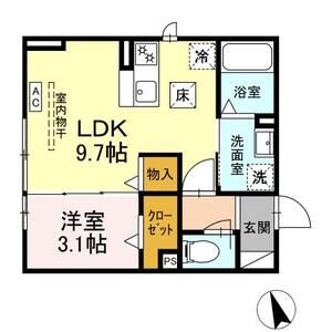 1LDK 間取り図