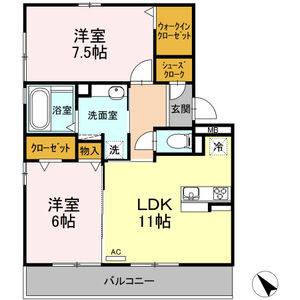 2LDK 間取り図