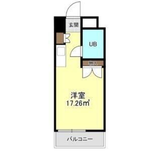 ワンルーム 間取り図