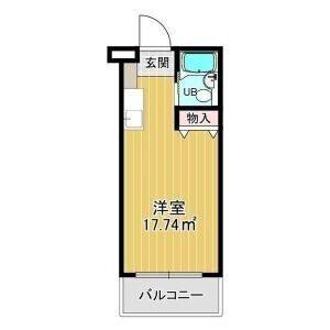 ワンルーム 間取り図