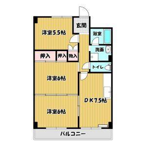 3DK 間取り図