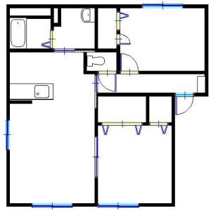 2LDK 間取り図