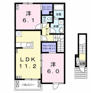2LDK 間取り図