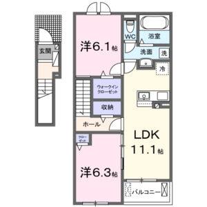2LDK 間取り図