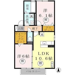 2LDK 間取り図
