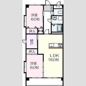 2LDK 間取り図