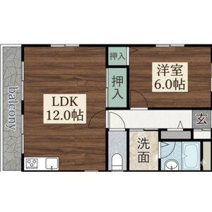 1LDK 間取り図