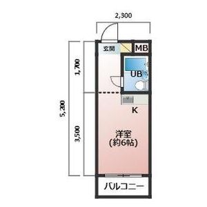 ワンルーム 間取り図