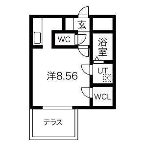 1K 間取り図