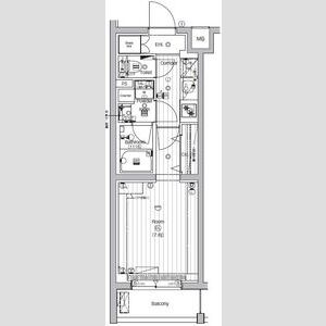 1K 間取り図