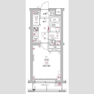 1K 間取り図