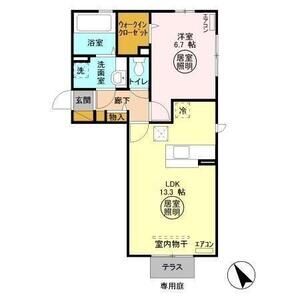 1LDK 間取り図
