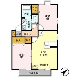 2LDK 間取り図