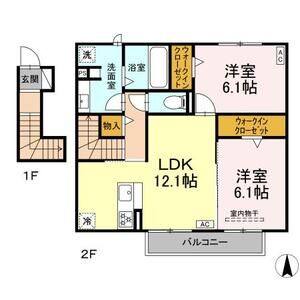 2LDK 間取り図