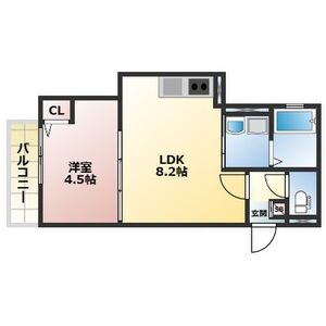 1LDK 間取り図