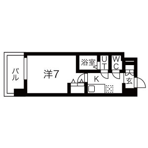 1K 間取り図