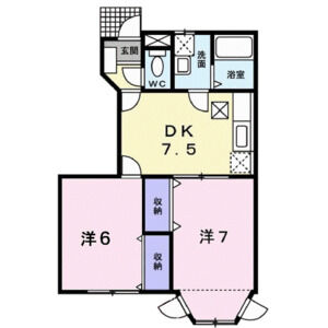 2DK 間取り図