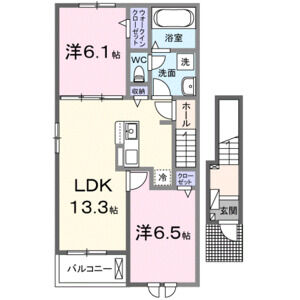 2LDK 間取り図