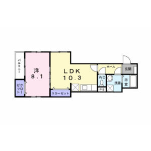 1LDK 間取り図