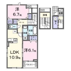 2LDK 間取り図