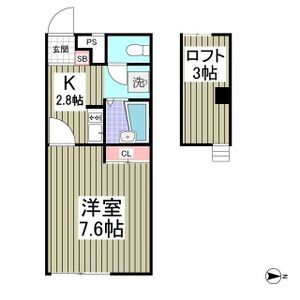 1K 間取り図