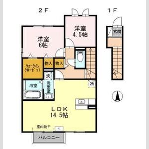 2LDK 間取り図