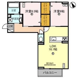 2LDK 間取り図