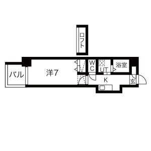 1K 間取り図
