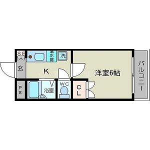 1K 間取り図