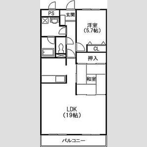 2LDK 間取り図