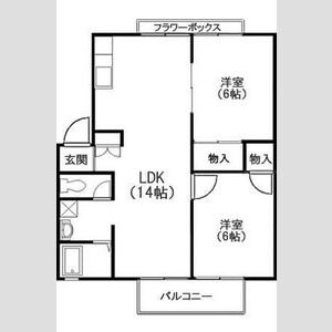 2LDK 間取り図