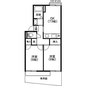 2DK 間取り図