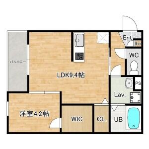 1LDK 間取り図