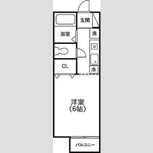 1K 間取り図