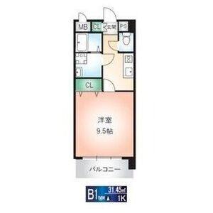 1K 間取り図