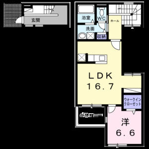 1LDK 間取り図