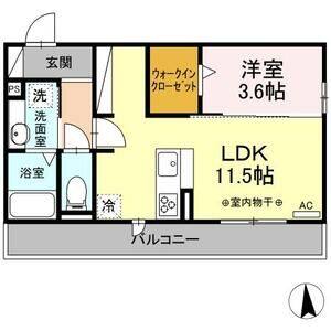1LDK 間取り図