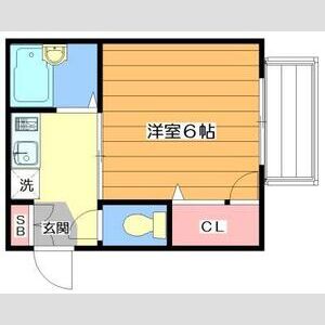 1K 間取り図