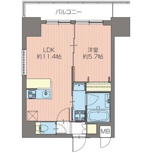 1LDK 間取り図