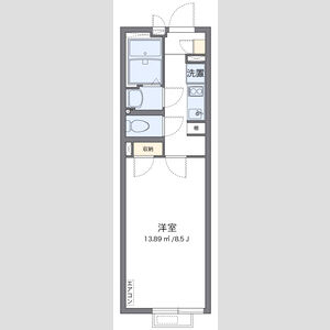 1K 間取り図