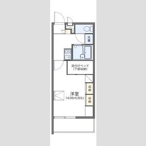 1K 間取り図